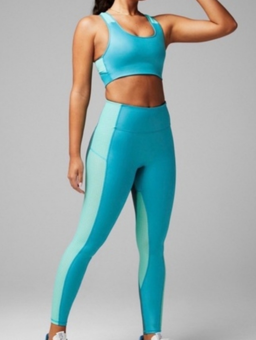 NWT Fabletics Motion 365 High Waisted Shine Leggings. Size Large